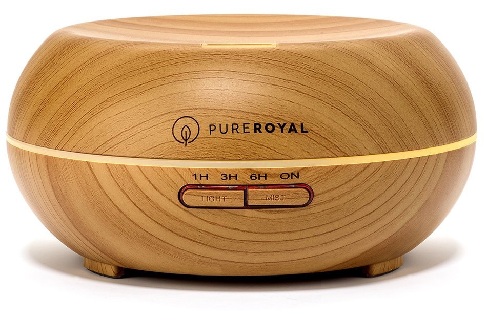 PureRoyal 200 ml Wood Grain Ultrasonic Aromatherapy Essential Oil Diffuser and Humidifier N2