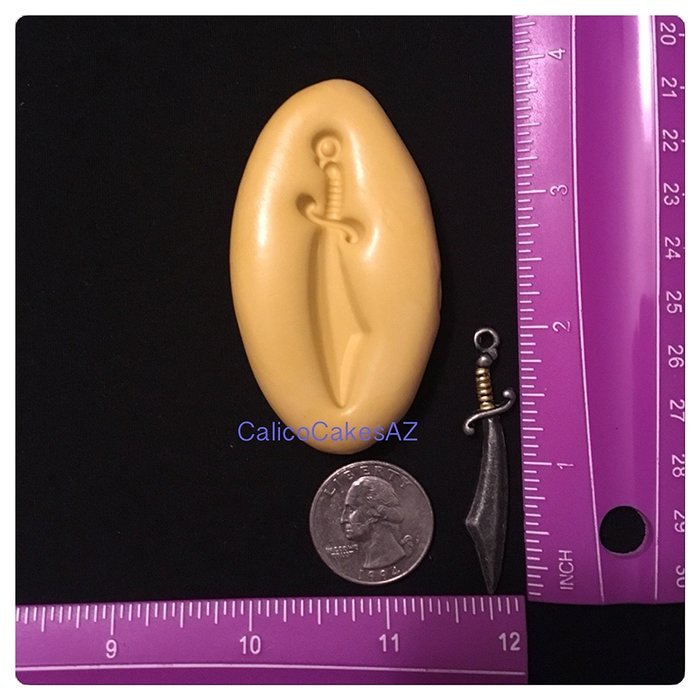 Sword Fondant Mold Chocolate Candy Gumpaste Soap Resin Clay