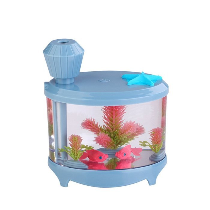 Asdomo USB 460ML Mini Fish Tank Humidifier Whisper-quiet Operation With Color Changing Night Light N2