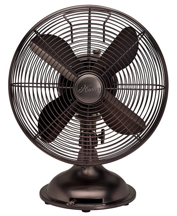 Hunter 90406 12&rdquo; RETRO Fan with Oil Rubbed Bronze Finish