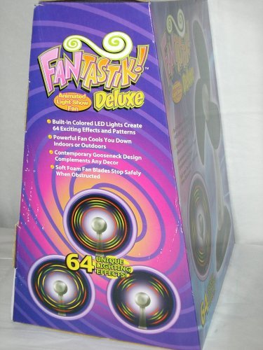 Fantastik! Deluxe Animated Light Show Cordless Fan, 64 Unique Lighting Effects! N3