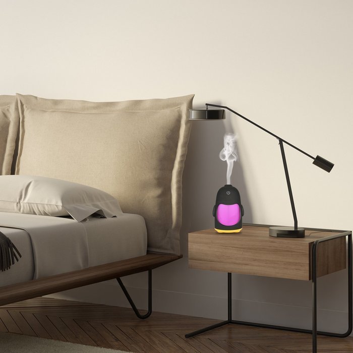 Accmor Penguin 150ml Ultrasonic Cool Mist Humidifier, Mini Portable Virtually Silent Diffuser with Night Light... N7