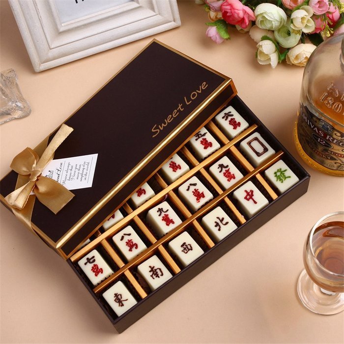 Yunko The Intact Chinese Mahjong 1:1 Chocolate Ice Cube Soap Candy Mold Silicone Cake Decor (2 Pack)