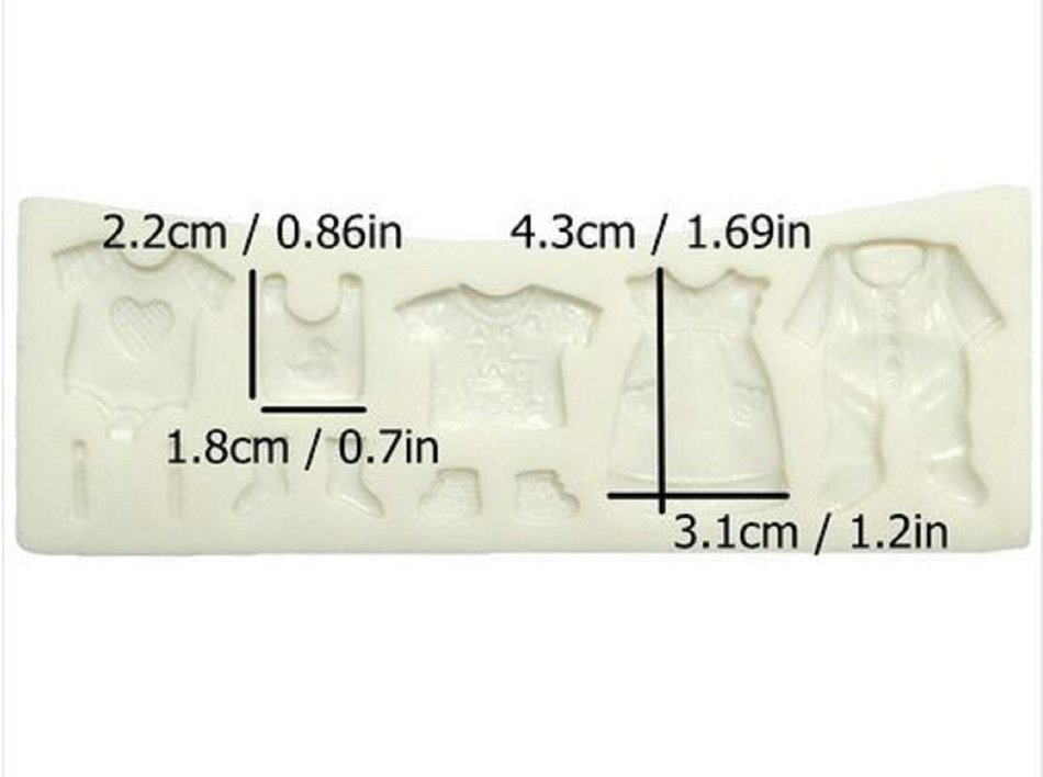 Baby Cloth Shaped 3D Silicone Fondant Mold Cake Decorating Tool and Cupcake Mold N2
