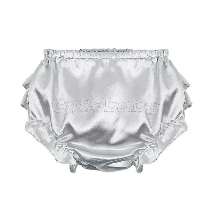 Baby Girls Infant Toddler Satin Ruffle Bloomers Pants Diaper Nappy Cover 3-24M N3