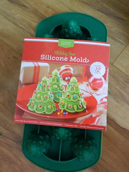 Chicago metallic Holiday Christmas Tree Silicone Baking Mold - 12 trees