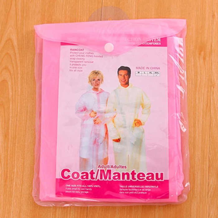 KAKA(TM) Easy Carried Adult Raincoat Wind Coat for Walking Fishing Bicycle Bike - Pink N5