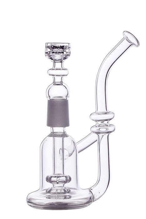 MERITOP Pure Crystal Quartz Double Stack Stacker Diamond Knot (14mm Male) N3