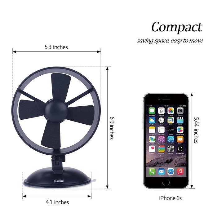 Desk Fan Mini USB Table Fan for Kids(2 Speed,Super Light,Very Safety,5 Inch)(Black) N9