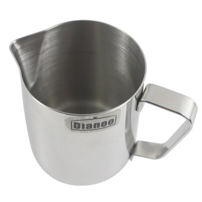 Dianoo Milk Pitcher, Stainless Steel Milk Cup, Good Grip Frothing Pitcher, Coffee Pitcher, Espresso Machines,... N3
