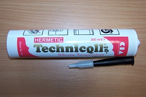 Technicqll Black High Temperature Silicone Adhesive Sealant 300 Ml Heat Resistant 300'C "Liquid Gasket" N2