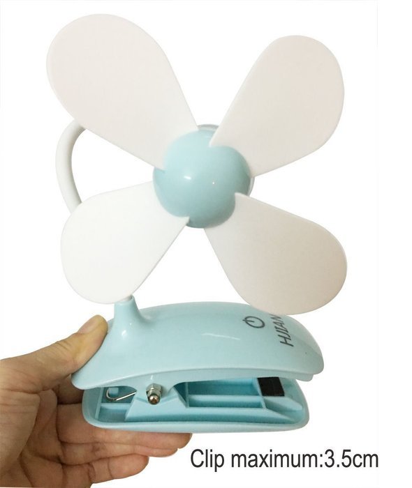 HJIAN Portable Clip-on Fan Personal Clip Fan / Table Fan with Built-in Rechargeable Battery for Office Table Fan... N3