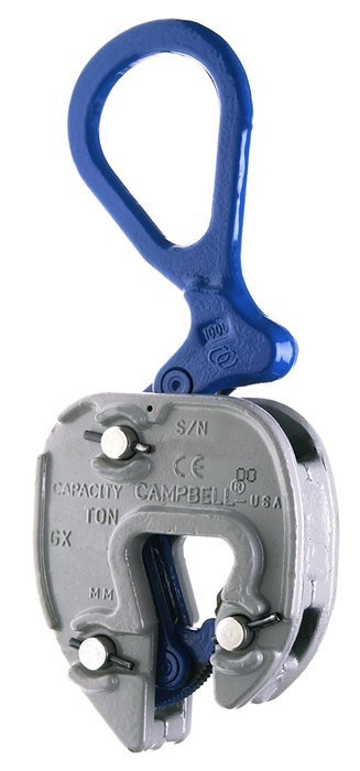 Campbell 6423010 Vertical and Horizontal to Vertical GX Plate Lifting Clamp, 1/16" - 1" Grip, 3 ton Working Load...