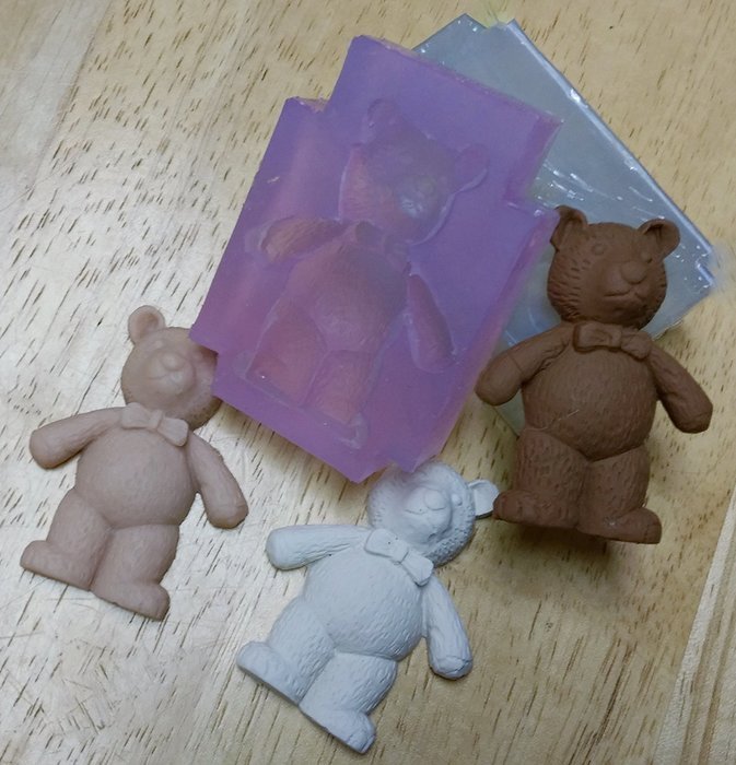 Clear Silicone Mold Bow Tie Teddy Bear Handmade Supply