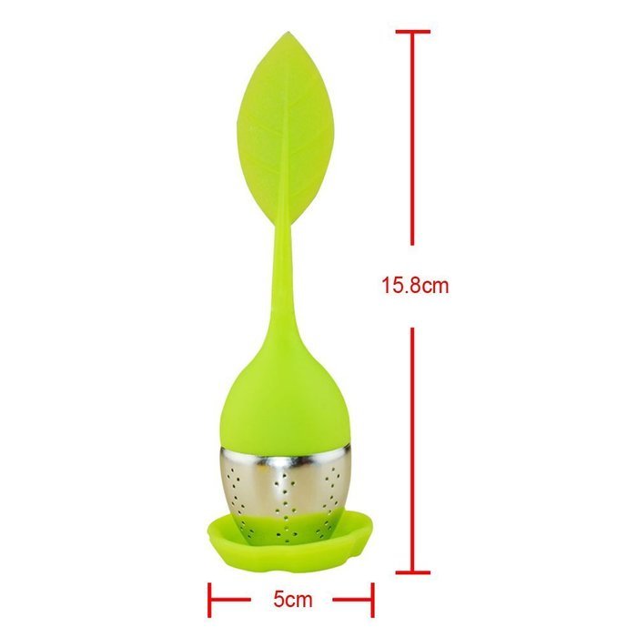 Kaimao Tea Strainer / Tea Infuser Easy to Use and Clean with Silicone Base 6.2(L)x1.8(W)inches---Blue