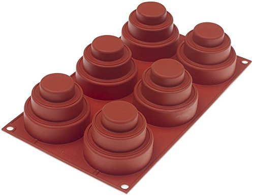 Silikomart Orange Non Stick Round Wonder Cake 6 cav N2