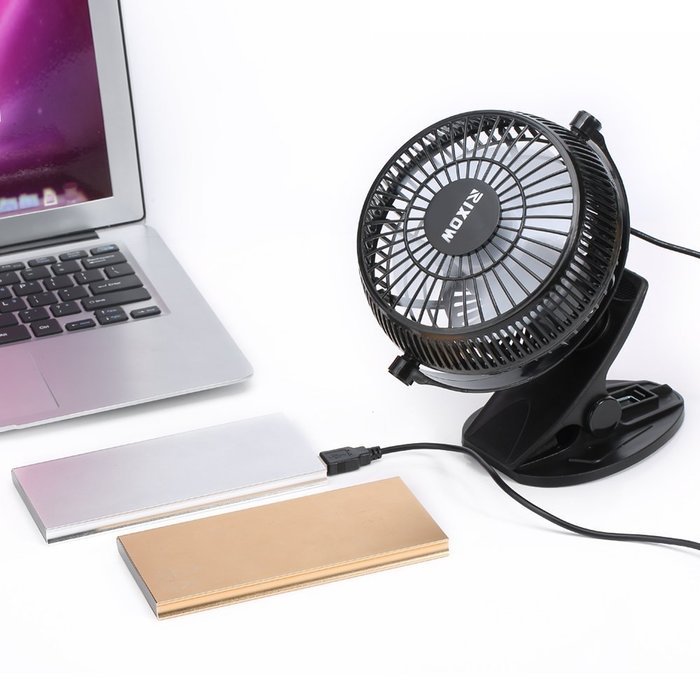 Mini Clip Desk Fan,Rixow Mini USB Clip and Desk fan,Personal Fan Quiet Operation,2-Mode Speed Portable Cooling... N4