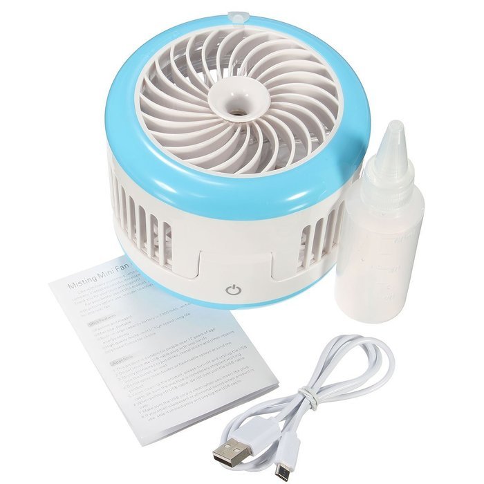 KING DO WAY 4 Mode Table Fans Portable Desktop Rechargeable USB Mini Desk Fans - Misting Cooling Spray Fan - Humidifier... N2