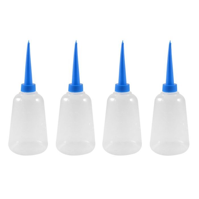TOOGOO(R) Home Kitchen Blue Plastic Sauce Oil Liquid Squeeze Bottle 250ml 4 Pcs
