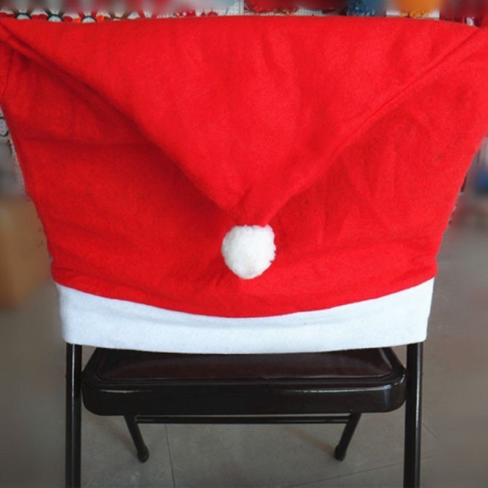 1pc Santa Hat Chair Covers,Morecome Christmas Decor Dinner Chair Xmas Cap Sets N2