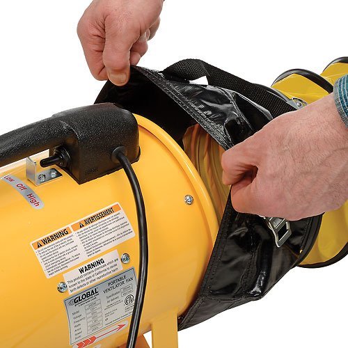 Flame Retardant Flexible Construct Heavy Duty Duct Ducting Hose16 Feet Long for 12 Inch Diameter Fan N2