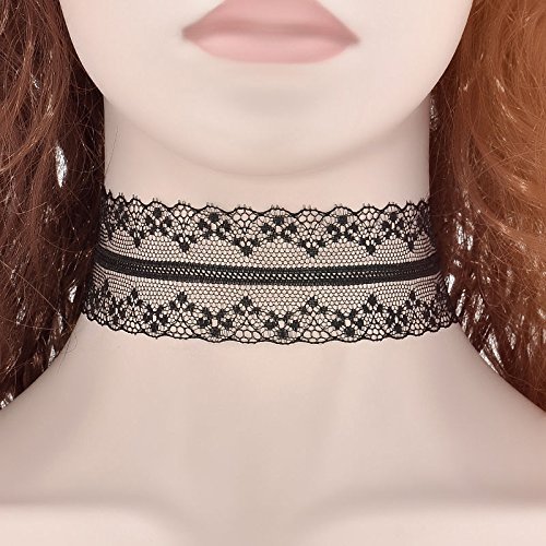Retro Fashion Choker Necklace Flower Women Sexy Black Lace Collar Jewelry Gift N3