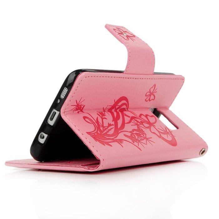 (Not for S7) S7 Edge Case,Galaxy S7 Edge Case - Badalink Embossed Butterflies Wallet Flip Cover with Bling Diamonds... N15
