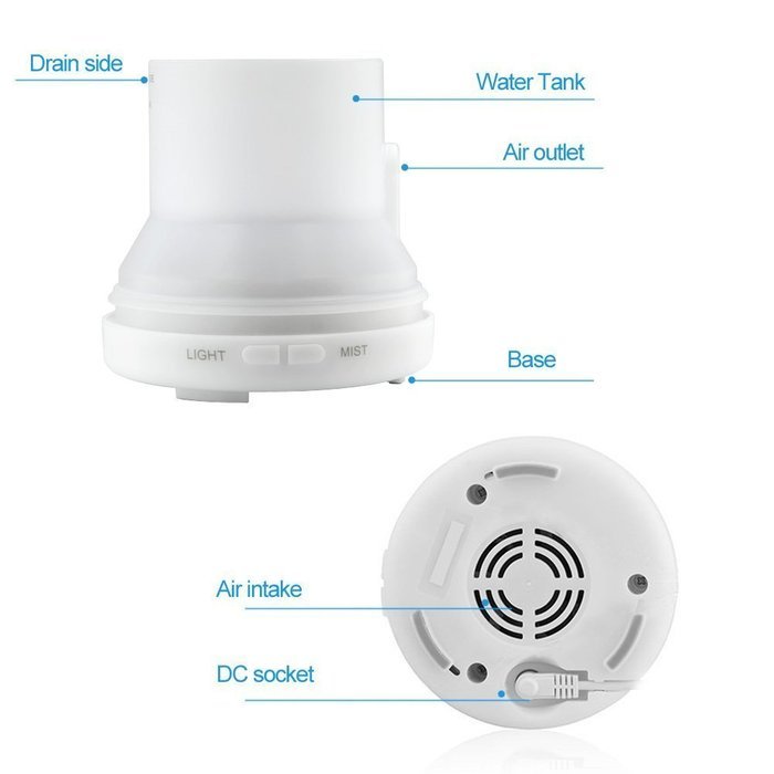 Julyfox 100ml Aromatherapy Essential Oil Diffuser Portable Ultrasonic 7 Color LED Lights Changing Auto Shut-off... N8