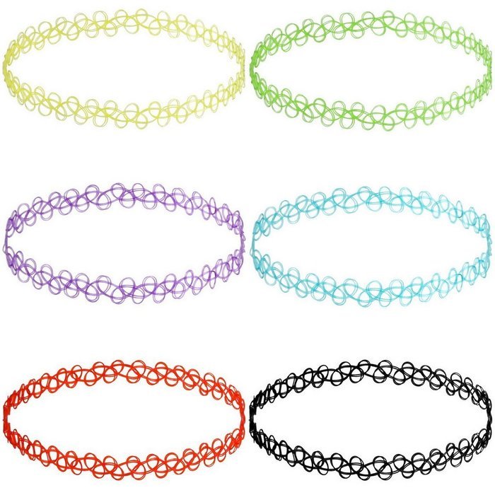 CrazyPiercing 6 Pcs Set Choker Necklaces for Women Girls Black Velvet Tattoo Choker Collar Lace Gothic Vintage... N10