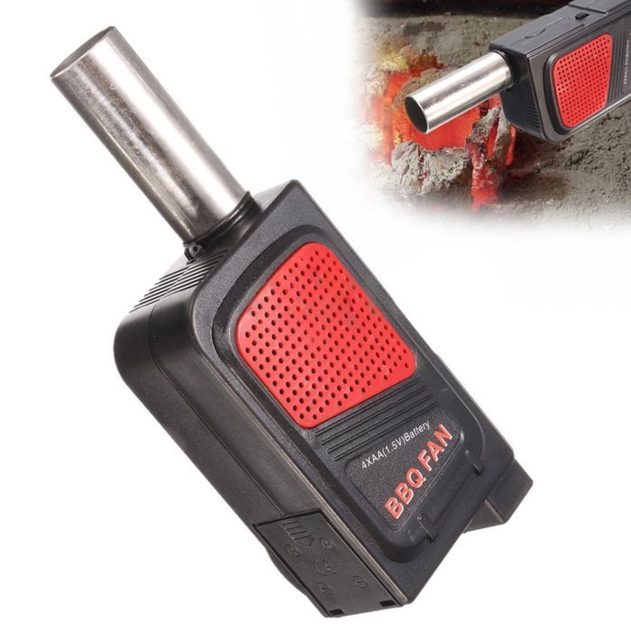 Hanperal 7.9in Portable Electricity Cooking BBQ Fan Air Blower Barbecue Fire Bellows N5