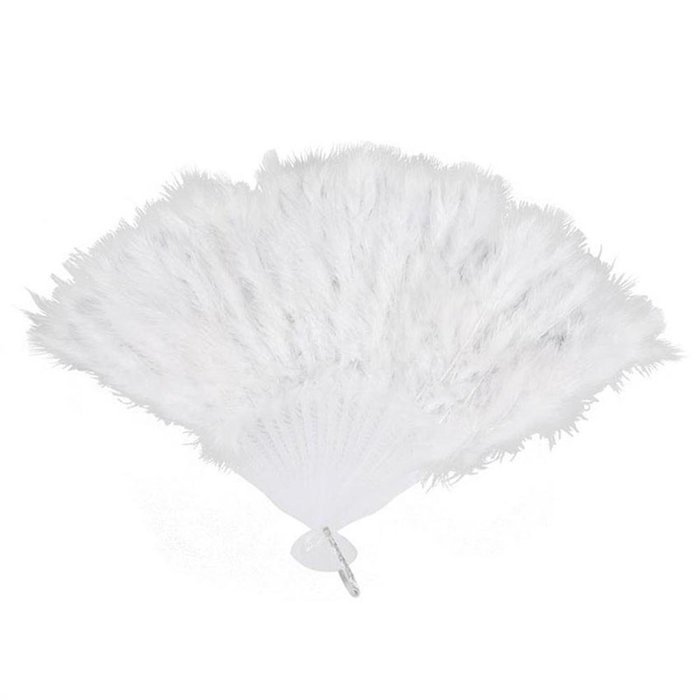 Beauty Clubs Wedding Hand Fancy Dress Costume Dance Feather Fan (Black) N3