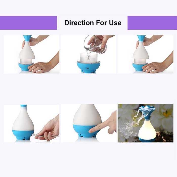 Essential Oil Diffuser, SUNTA Colorful 95ml Aromatherapy Diffuser Portable Ultrasonic Aroma Humidifier LED Lamps... N11