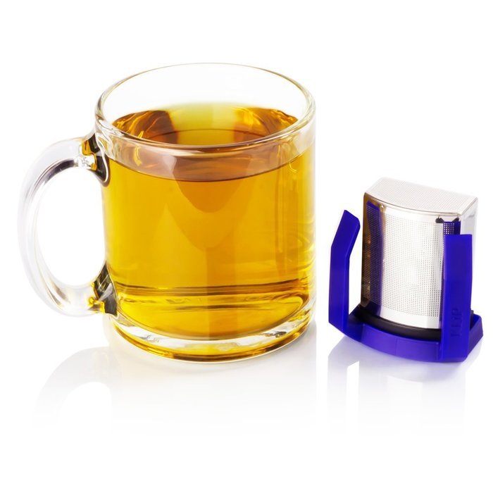 Boco Clip On Tea Infuser Brewer For Office w/ Drip Catcher. Sip While Brewing Too! (KLiP - Sky Blue) N3