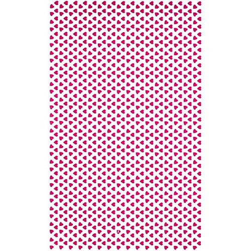 Hearts Pink Cocoa Butter Chocolate Transfer Sheet by GSA