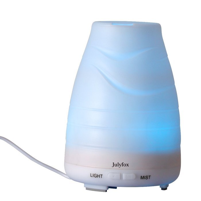 Julyfox 100ml Aromatherapy Essential Oil Diffuser Portable Ultrasonic 7 Color LED Lights Changing Auto Shut-off... N11