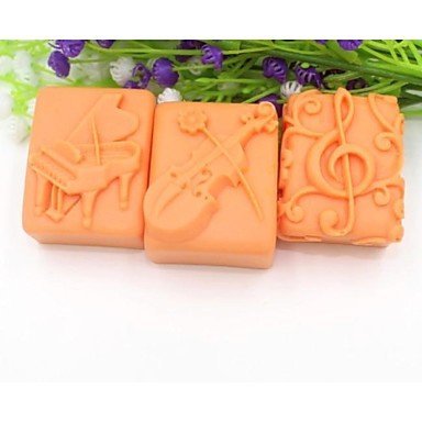 Y&XL&H Piano Guitar Notes Shaped Fondant Cake Chocolate Silicone Mold Cake Decoration Tools,L13.7cmW11.6cmH2.8cm