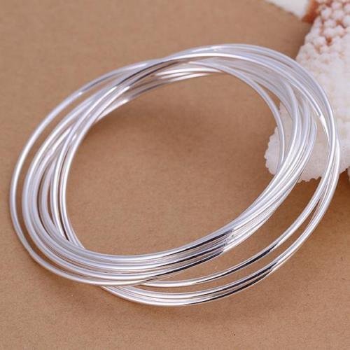Classic 10pcs Lots Women 925 Sterling Silver Plated Winsome Bracelet Cuff Bangle