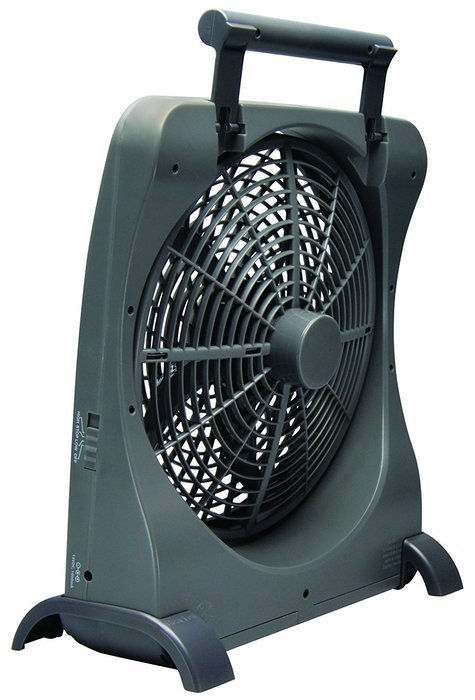 O2COOL&reg; 10-Inch Portable Smart Power&reg; Fan with AC Adapter & USB Charging Port N2