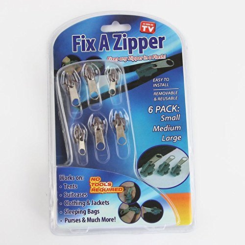 Hot Sell TV 6Pcs Fix A Zipper Zip Slider Rescue Instant Repair Kit Replacement N6