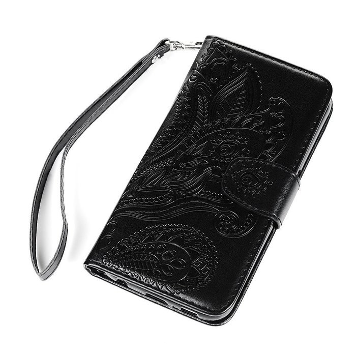 Galaxy S6 Case,Samsung Galaxy S6 Case - Wallet Flip Stand Case Embossed Plants PU Leather Case Shockproof Soft... N18