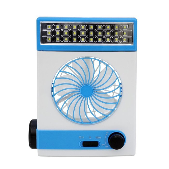 Solar Power Rechargeable 4 Blade Vent Fan Cooling for Home Office Car Camping N4