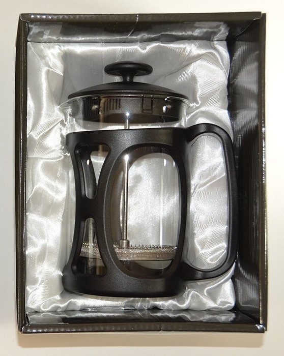 Groovy Peppers, French Coffee Press, Heat-proof Glass & plastic, 27ounce (6 cups) Black N2
