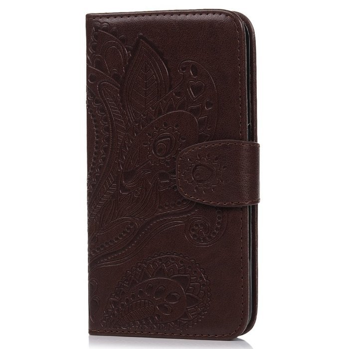 Galaxy S6 Case,Samsung Galaxy S6 Case - Wallet Flip Stand Case Embossed Plants PU Leather Case Shockproof Soft... N22