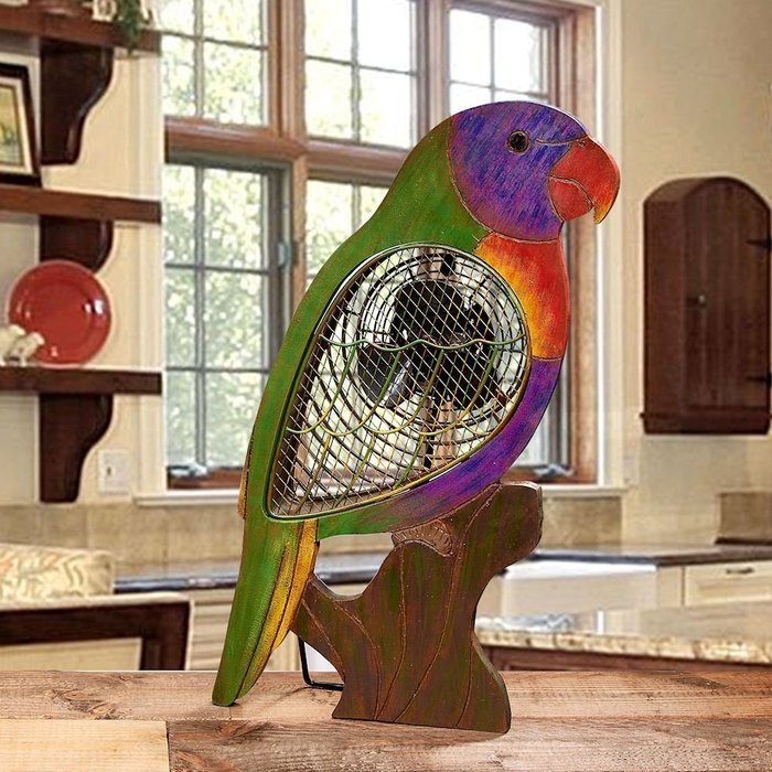Deco Breeze DBF0110 Figurine Wooden Lorikeet Fan