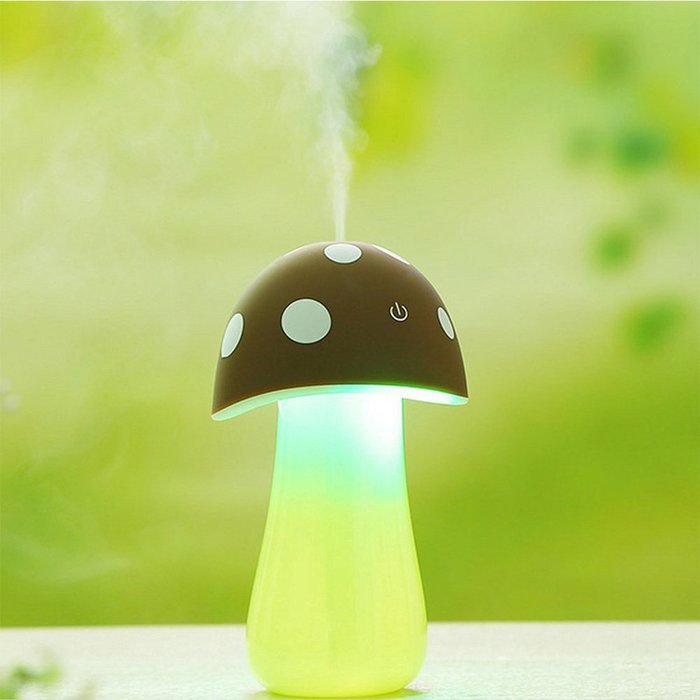 Topbeu Creative Mushroom Shape Ultrasonic Cool Mist USB Baby Room Bedroom Spa Car Humidifier with Auto Shut-off... N9