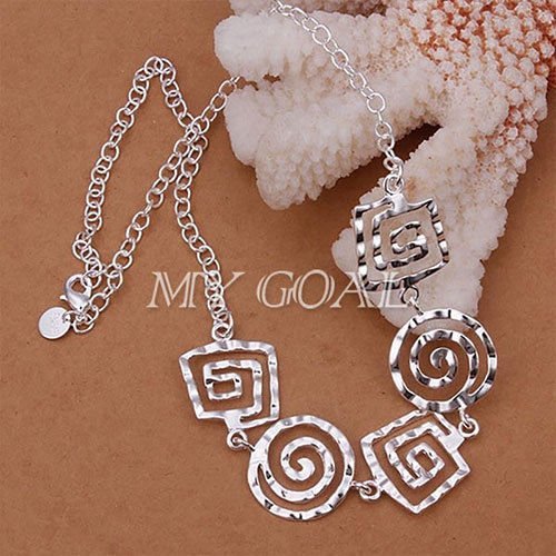 Fashion Charm Jewelry Silver Choker Chunky Statement Bib Pendant Chain Necklace N5