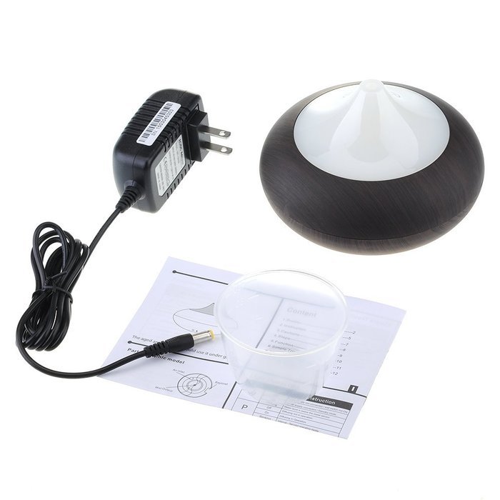 VicTsing Aromatherapy Cool Mist Humidifier with 7 Color LED Lights, Wood Grain, 140ml N8