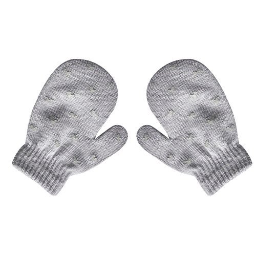 Kids Dot Star Heart Pattern Fashion Mittens Boys Girls Soft Knitting Warm Gloves N3