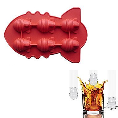 Y&XL&H Atomic Bomb Shape Ice Mould Silicone Ice Cubes (Random Color),13X18X2cm N2