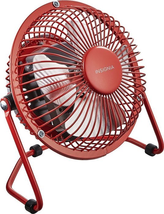 Red Table Desk Fan Durable Workstation Small Space Air Cooling Unit 360&deg; Tilt